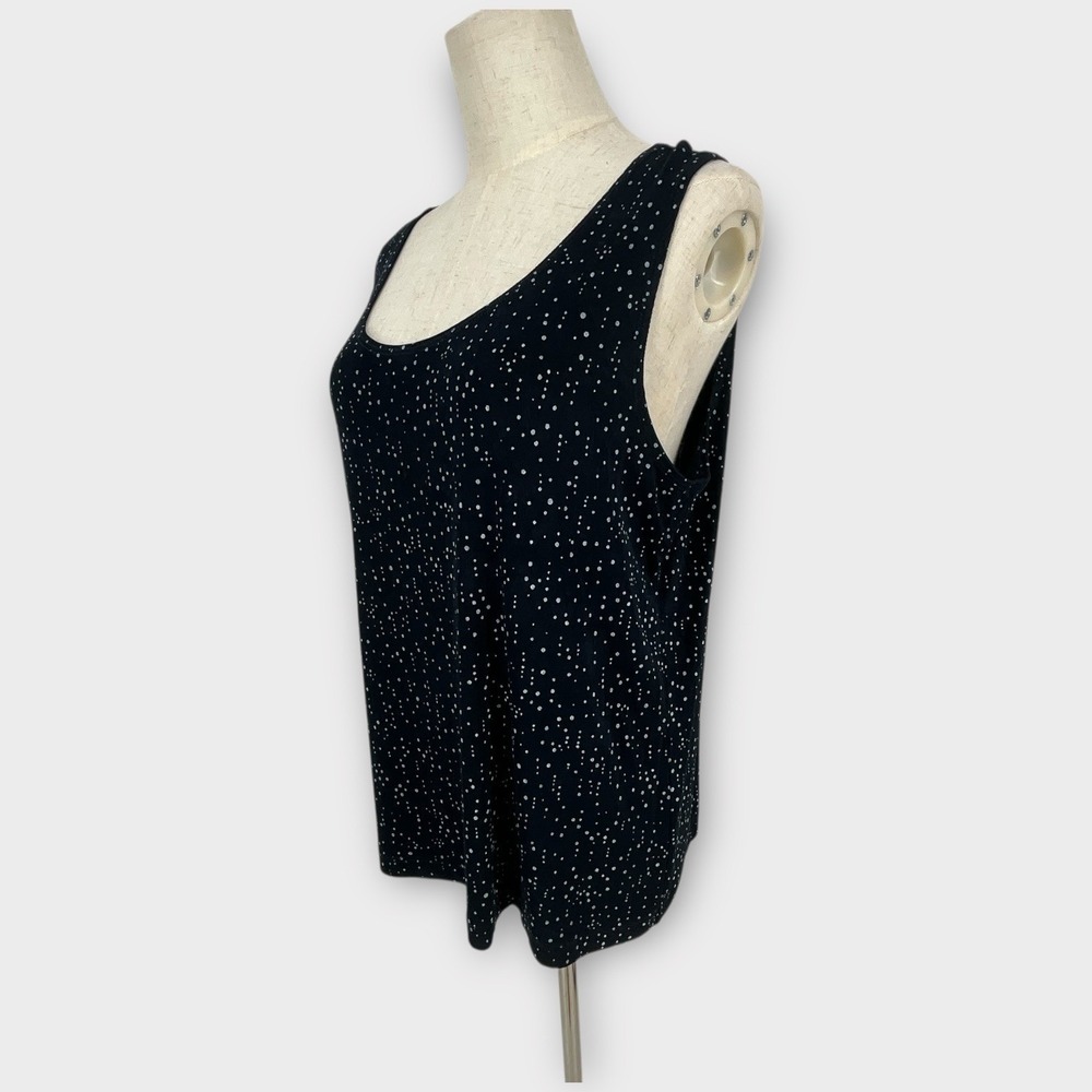 CHICOS Travelers Black White Dot Sleeveless Tank Top Womens Size 3 US 16 - Picture 5 of 7